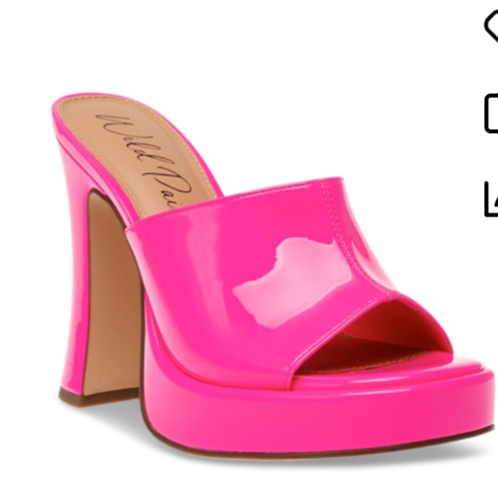 Wild Pair Women's Vibrant Pink Mules